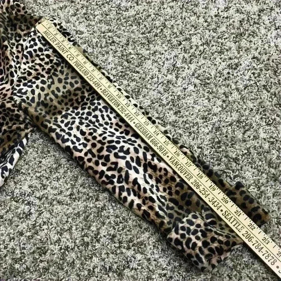 Connected Apparel Women’s Leopard Open Front Drape Cardigan Size Small - Picture 10 of 10